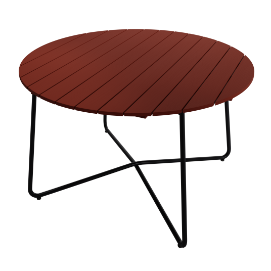 9A Bord Ø120 cm Mørkerød / Sort 9A Bord Ø120 cm Mørkerød / Sort