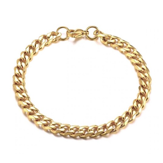 Pansar Link Armbåndskjede armbånd gull 7.5mm