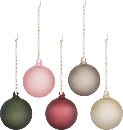Hadeland Glassverk GLASSKULER MIX FARGER FROSTET 5 PK