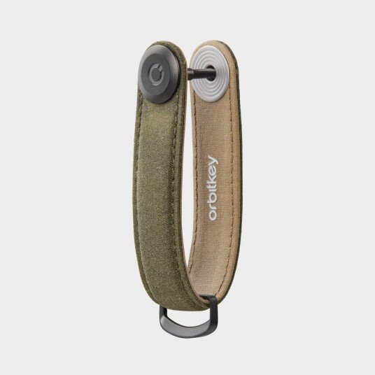 OrbitKey Waxed Canvas Key Organiser Khaki Green