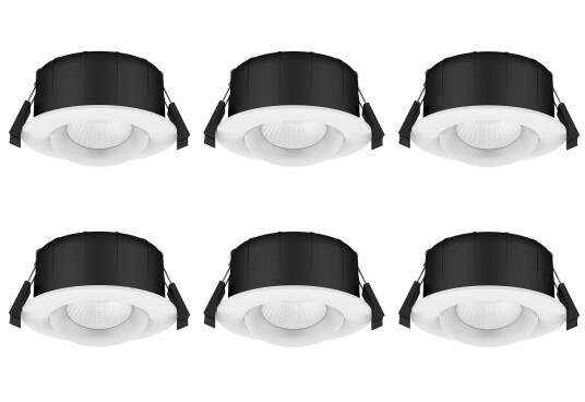 Westal WLD R84 Downlight vipp 8 W hvit 6 pakning 3000 K 600 lm Belysning