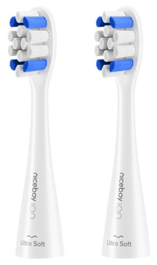 Niceboy ION Sonic Ultrasoft TannbÃ¸rstehoder for Barn 2 stk Hvit