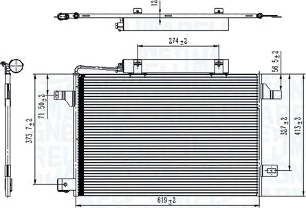Kondensator MAGNETI MARELLI 350203745000 Kondensator MAGNETI MARELLI 350203745000
