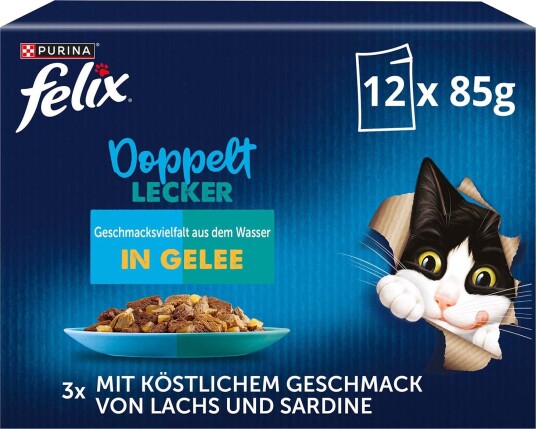 Felix Double Delicious Fisk Våtfôr 36 x 85 g