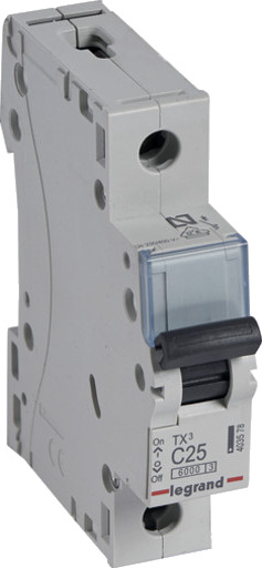 Legrand 10 stk TX³ MCB automatsikring C25 1P 1M 6/6kA