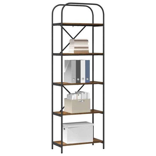 Bokhylle Røkt eik 60 x 30 x 183 cm Konstruert tre Bokhylle Røkt eik 60 x 30 x 183 cm Konstruert tre
