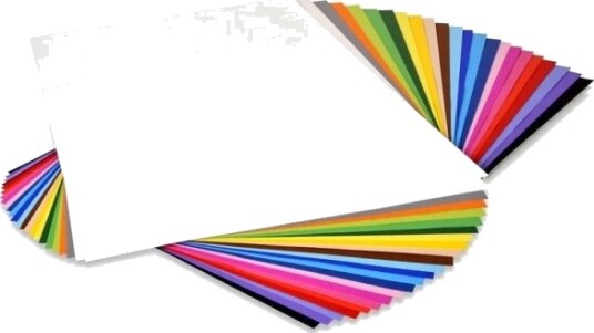 Folia Karton Play Cut Assorteret Ubestrøget 180G/M2 420Mm X 600Mm Smal Bane Pakke A 250 Ark