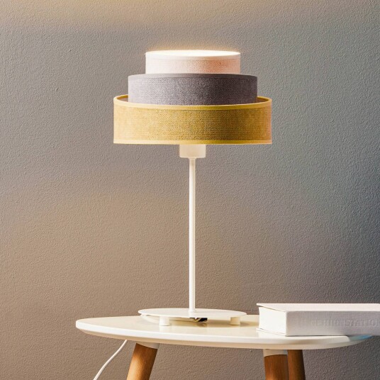 Duolla Bordlampe Pastell Trio gul/grå/lysegrå H 50 cm