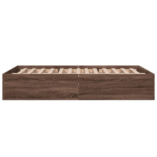 Sengeramme brun eik 135x190 cm konstruert tre 8721102616792