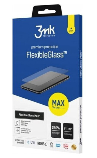 3Mk Flexibleglass Max Sam M34 M346 5G Svart/Svart, Hybridglass Med Forsterkede Kanter