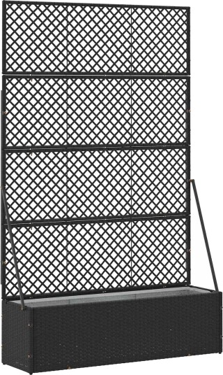 vidaXL Plantekassed Svart 105 x 30 x 170 cm Metall