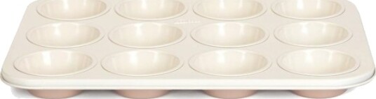 Patissemuffinsform 35 X 27 Cm Stål Kobber/Hvit