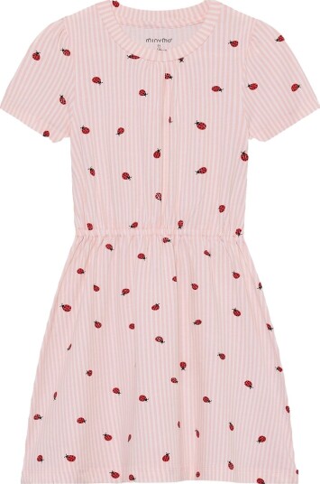 Minymo Dress Ss Aop Pink 128