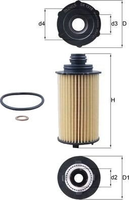 Oljefilter MAHLE ORIGINAL OX 1310D Oljefilter MAHLE ORIGINAL OX 1310D