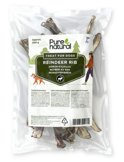 Purenatural Ribbein Fra Reinsdyr 200 G
