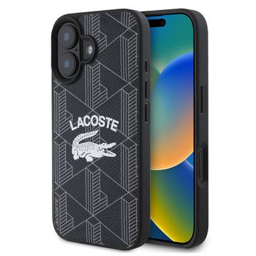 Lacoste iPhone 16 Blend Monogram deksel MagSafe kompatibelt Svart Lacoste iPhone 16 Blend Monogram deksel MagSafe kompatibelt Svart