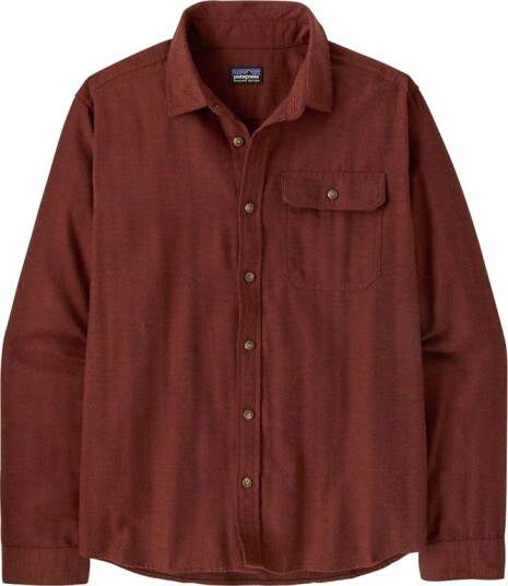 Patagonia M"s L/S LW Fjord Flannel Shirt Mirror Weave: Rusty Red Patagonia M"s L/S LW Fjord Flannel Shirt Mirror Weave: Rusty Red