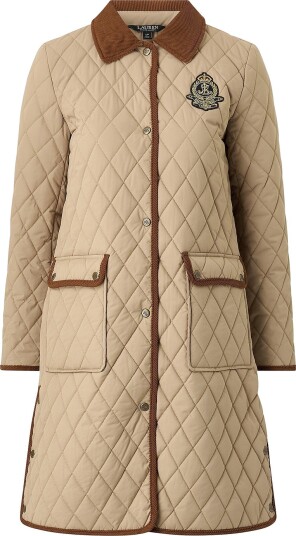 Lauren Ralph Lauren Kåpe Cotton Hand Rcycl crested 3/4 Quilt Beige