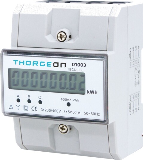 Thorgeon Seriemåler 3 fas 100A 230/400V Thorgeon Seriemåler 3 fas 100A 230/400V