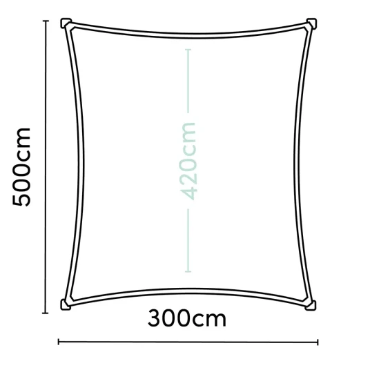 Platinum Sun & Shade Coolfit solseil rektangulært 500x300 cm beige