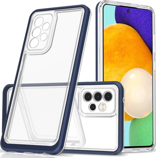Hurtel Klar 3-i-1-etui for Samsung Galaxy A13 5G Frame Gel Cover Blue