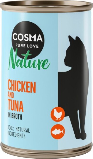 Cosma Våtfôr Nature Kyllingbryst & Tunfisk 6 X 140 G