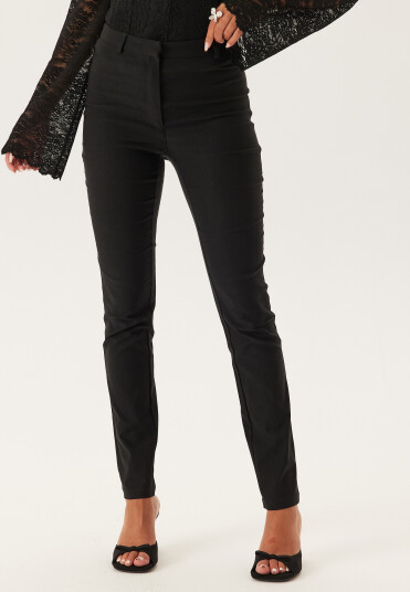 Bubbleroom High Waist Stretchy Trousers Black 34 x 79 Bubbleroom High Waist Stretchy Trousers Black 34 x 79