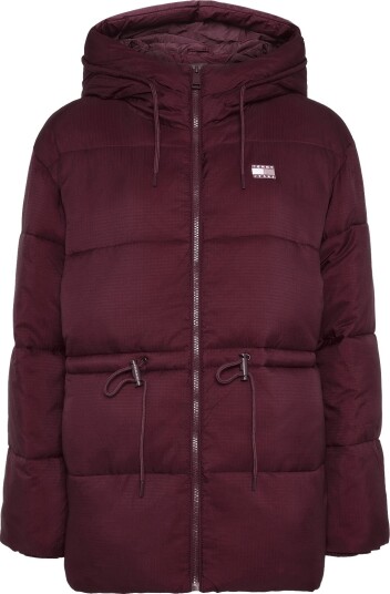 Tommy Jeans Tjw Hooded Midi Puffer Jacket CALYPSO BERRY M
