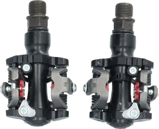 Sykkelpedaler Simson SPD Klikkpedaler ATB Aluminium med klosser sølv Sykkelpedaler Simson SPD Klikkpedaler ATB Aluminium med klosser sølv