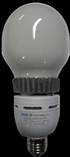 Induksjonslampe glob E27 25W 4000K