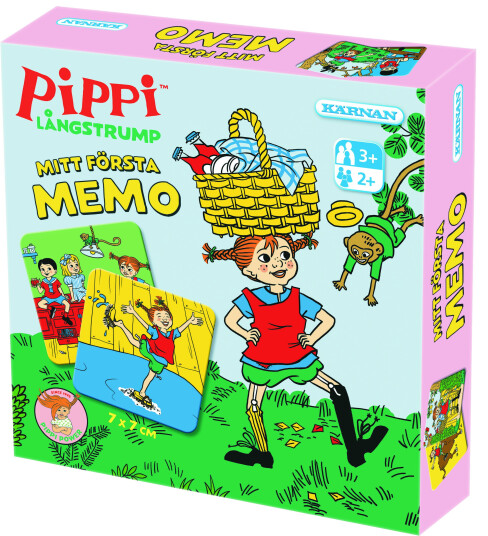 Pippi Langstrømpe Memo Spill for Barn - Store Brikker