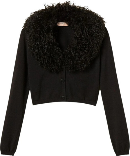Twinset, Dame, Strikkevarer, Svart, S,