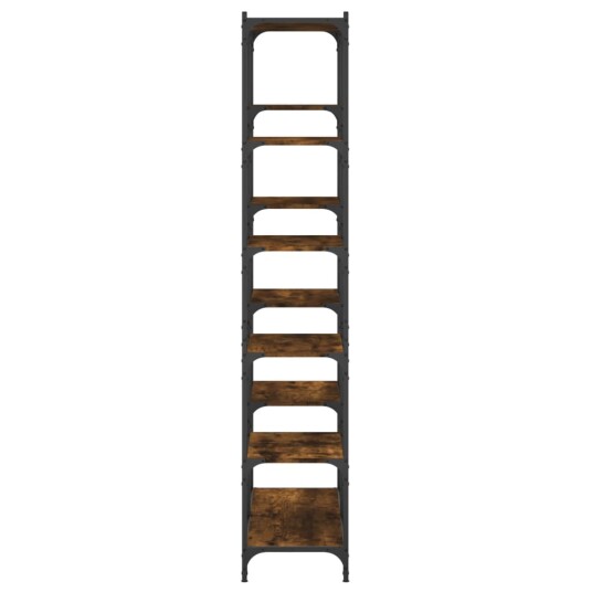 vidaXL Bokhylle røkt eik 100x32x170 cm konstruert tre og jern vidaXL Bokhylle røkt eik 100x32x170 cm konstruert tre og jern