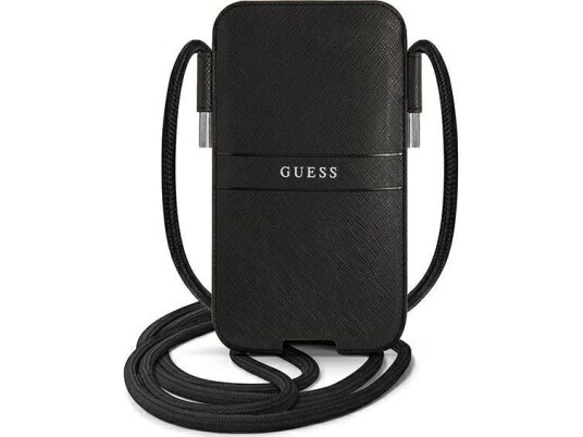 Guess Guess Veske Guphmpsasbbk 6,1" Svart/Svart Saffiano-Rem Guess Guess Veske Guphmpsasbbk 6,1" Svart/Svart Saffiano-Rem