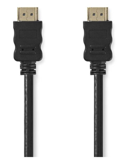 Nedis High Speed ​​HDMI ™ kabel med Ethernet | HDMI ™ -kontakt | HDMI ™ -kontakt | 4K@30Hz | ARC | 10.2 Gbps | 25.0 m | Rund | PVC | Sort | Label