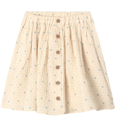 Fliink Skjørt Muslin Blooming Sandshell Aop Fliink 104 Skjørt Beige Hvit
