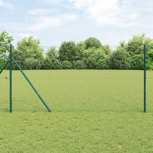  Gjerde med innlegg. grønn 1.4 x 50 m PVC belagt stål