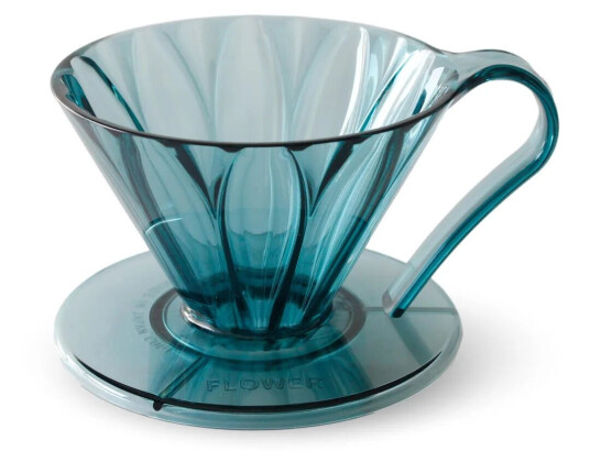 Cafec Triton Flower Dripper 01 1 2 cups Blue Green Cafec Triton Flower Dripper 01 1 2 cups Blue Green