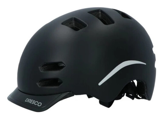 Dresco Urban Sykkelhjelm - Medium, 55-58 cm - Svart