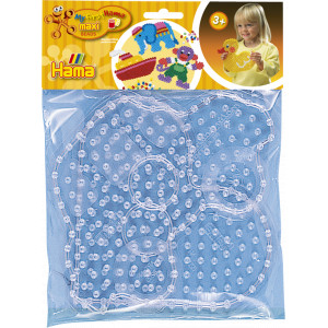 Hama Maxi Perleplater 8253 Bil og Hjerte Transparent  2 stk