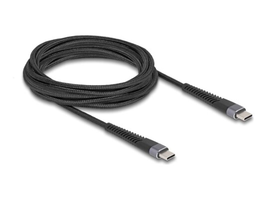 Delock - Usb-Kabel - 24 Pin Usb-C (Hann) Til 24 Pin Usb-C (Hann) - Usb 2.0 - 20 V - 3 A - 3 M - Usb-C Power Delivery (60W), Støtte For Power Delivery 3.0 - Svart