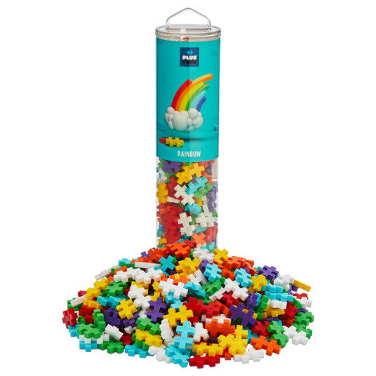 Byggesett Plus-Plus regnbue 240stk tube