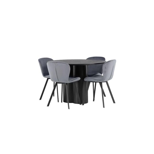 Venture Home Spisegruppe Venture Home Olivia Ø110 cm med 4 stk Lilja Stoler GR23840