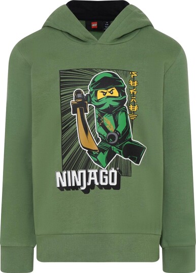 LEGO® Ninjago Hettegenser LWStorm Dark Khaki LEGO® Wear 4 år 104 Hettegenser Grønn