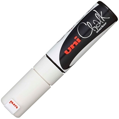 Uni Chalk Marker PWE-8K White Uni Chalk Marker PWE-8K White