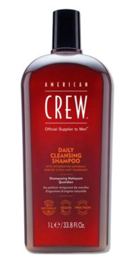 American Crew 1000 ml Daglig Rense-Sjampo for Alle Hårtyper med Balsam