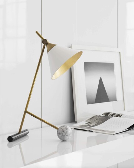 Cleo bordslampa brons/vit Cleo bordslampa brons/vit
