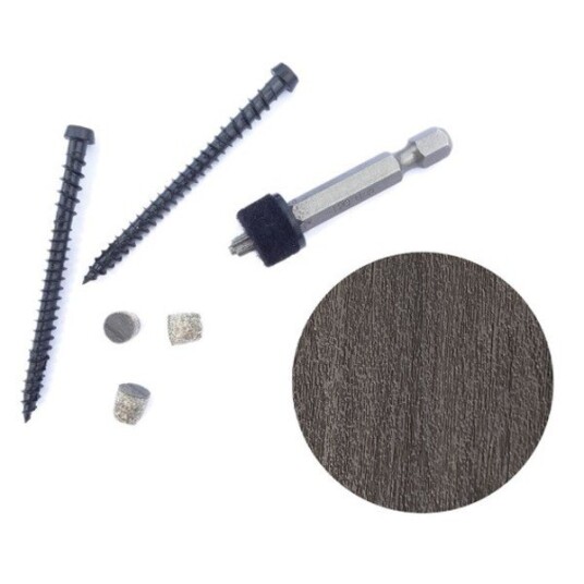 Fiberon Skruer cortex graphite 224 stk skruer/300 stk plugger