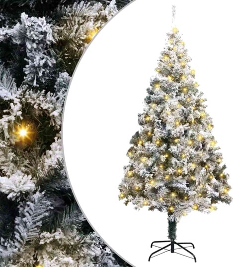  Kunstig juletre med 300 LED grønn 180 cm PVC og Stål og Plast