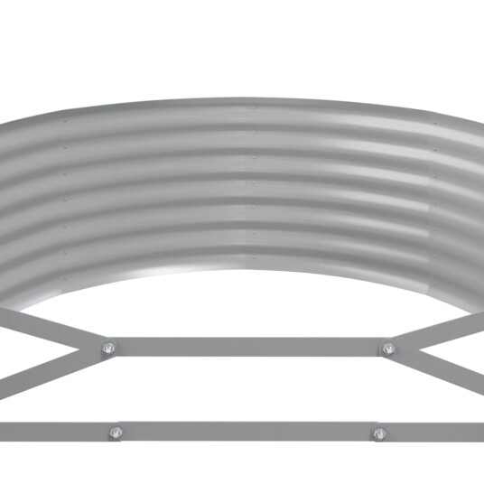 vidaXL Plantekasse pulverlakkert stål 507x100x36 cm grå